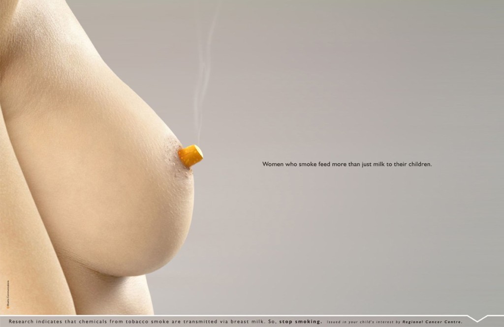 women-milk-children-cancer-nipple-anti-smoking-champaign